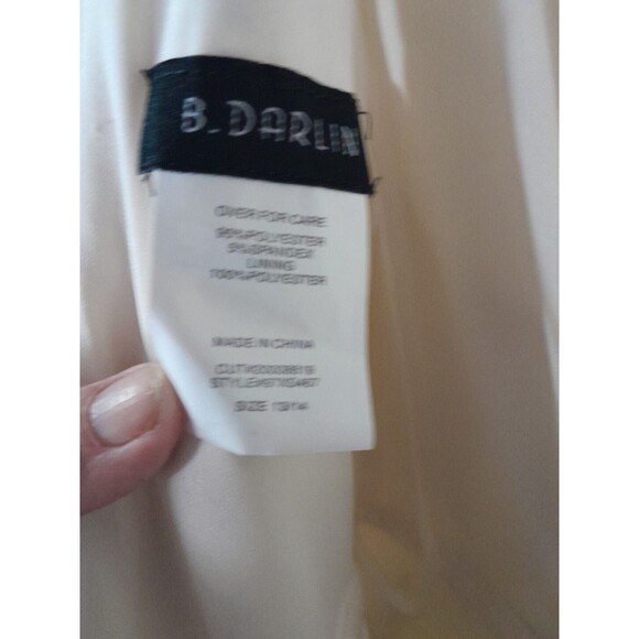 B Darlin Dress 13-14 Jr  Ivory-Gold Floral Fit-Flare Mini-NWT FROM Macys FORMAL - Picture 14 of 16